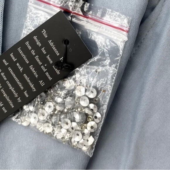 Adriana Papell Blue Sequin Gown NEW! - Picture 10 of 11